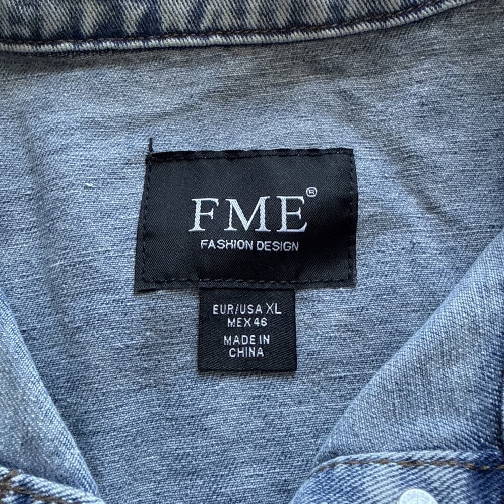 FME Jean Jacket, Blue, XL - Picture 3 of 6